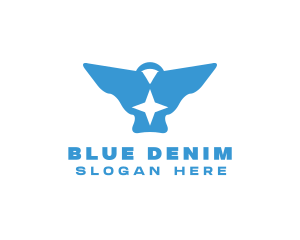 Blue Star Bird logo design