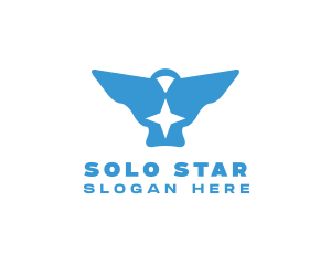 Blue Star Bird logo design