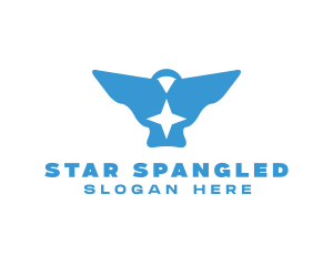 Blue Star Bird logo design