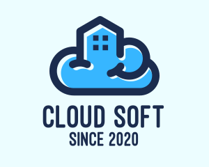 Blue Cloud House logo design