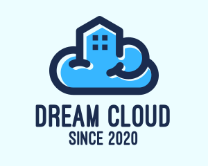 Blue Cloud House logo design