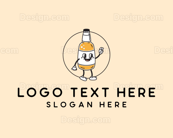 Cute Beer Bottle Logo