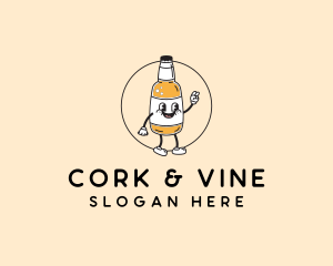 Cute Beer Bottle logo design