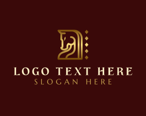 Elegant Geometric Horse logo