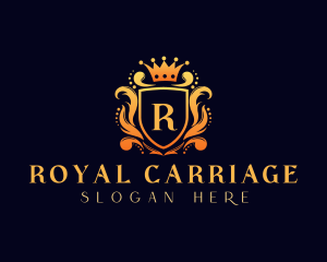 Elegant Crown Shield logo design