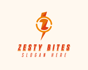 Electricity Thunder Letter Z logo design