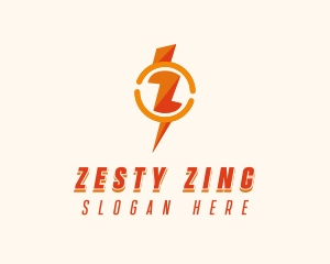 Electricity Thunder Letter Z logo design