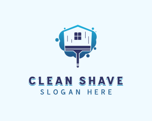 Housekeeping Clean Squeegee logo design