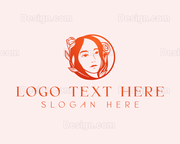 Floral Woman Beauty Logo