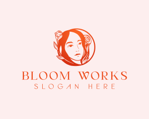 Floral Woman Beauty logo design