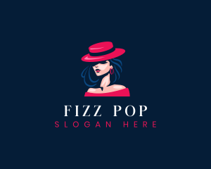 Hat Fashion Woman logo design