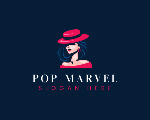 Hat Fashion Woman logo design