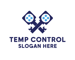 Blue Controller Console logo design