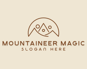 Brown Mountain Outline  logo design