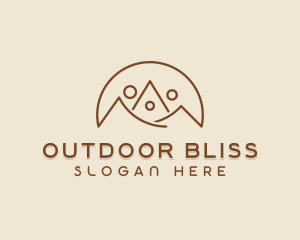 Brown Mountain Outline  logo design