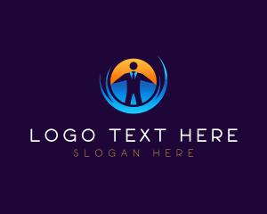 Leader - Human Leader Worker logo design