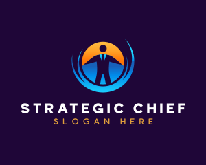 Human Leader Worker logo design