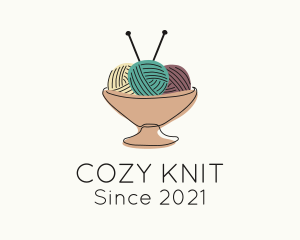 Yarn Ball Tray  logo design