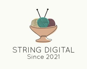 Yarn Ball Tray  logo design