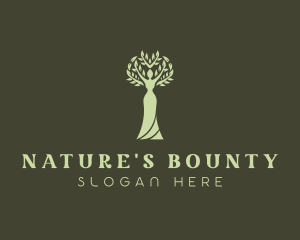 Natural Woman Tree  logo design