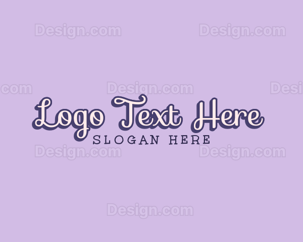 Purple Whimsical Wordmark Logo