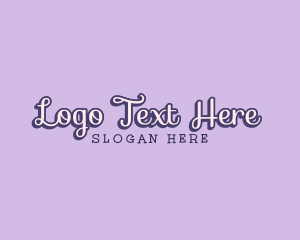 Purple Whimsical Wordmark logo