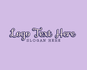 Purple Whimsical Wordmark Logo