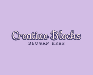 Purple Whimsical Wordmark logo design