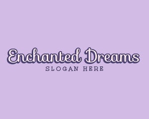 Purple Whimsical Wordmark logo design