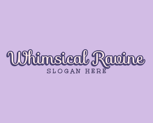 Purple Whimsical Wordmark logo design