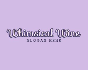 Purple Whimsical Wordmark logo design