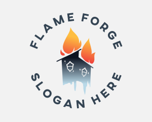 Flame Ice House logo design