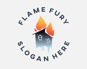 Flame Ice House logo design