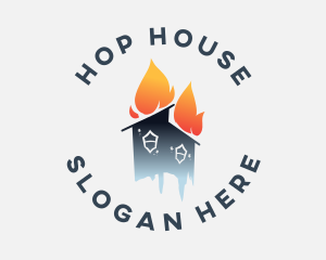 Flame Ice House logo design