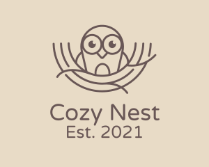 Cute Owl Nest  logo