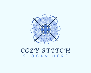 Needle Thread Button logo design