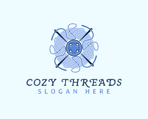 Needle Thread Button logo design