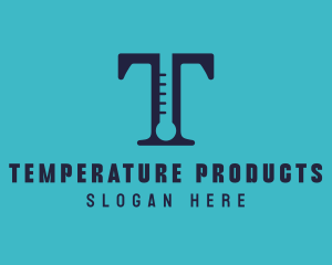 Temperature Thermometer Letter T  logo