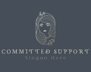 Golden Natural Lady  logo design