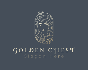 Golden Natural Lady  logo design