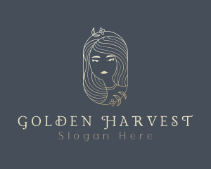 Golden Natural Lady  logo design