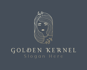 Golden Natural Lady  logo design