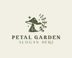 Natural Leaf Mushroom logo design