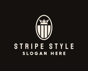 Crown Stripe Crest logo design