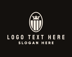 Regalia - Crown Stripe Crest logo design