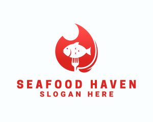 Grilled Fish Restaurant  logo design