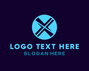 Digital Marketing Letter X logo