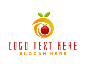 Orange Fruit Letter O logo
