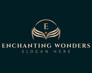 Book Education Wings logo design