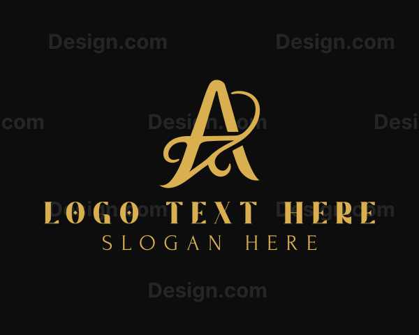 Interior Design Decor Letter A Logo